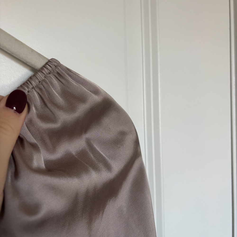 Abercrombie & Fitch Emerson Satin Long-Sleeve Mini Dress - Picture 11 of 12